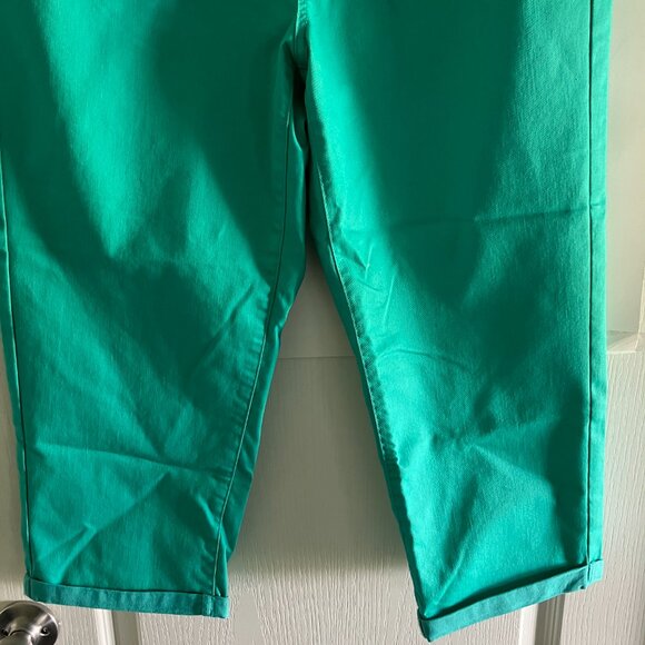 Cato New with Tags Women Size 12 Blue Green Jean Capri Pants. - Picture 4 of 9